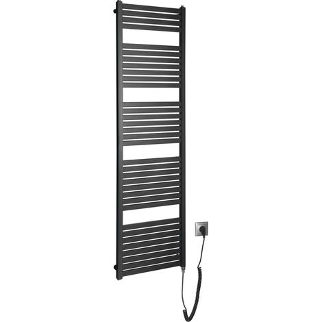 Aqualine - Scaldasalviette 169x45 cm, 600 W, nero opaco DE446T (1/4)