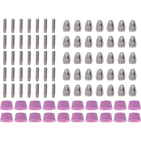 Lot de 90 pièces consommables pour torche plasma : électrodes, buses, cuvettes en cuivre et céramique, kit de remplacement. (1/5)