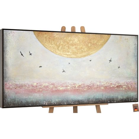 Gemälde Sonnenenergie Rahmen Grau 200x100 cm