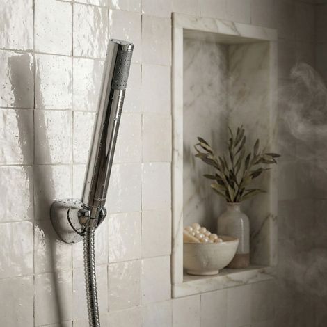 Ensemble de douche PaulGurkes avec flexible et support, douchette ronde (1/5)