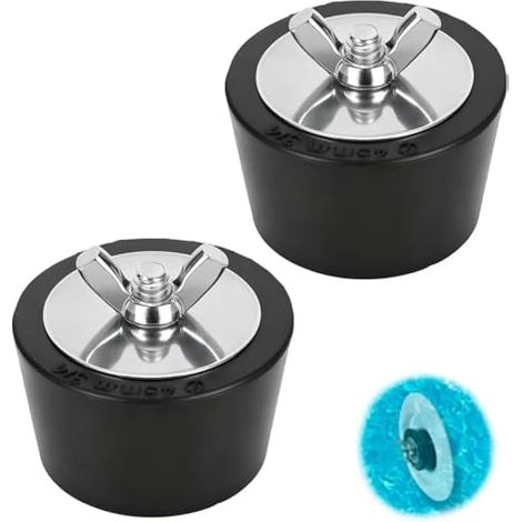 Bouchon d'hivernage Pungueño (lot de 2), bouchon d'hivernage pour piscine, accessoires d'expansion d'hivernage en acier inoxydable pour piscine (45 mm) (1/4)