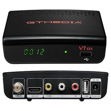 Receptor de satélite HD, compatible con DVB-S/S2/S2X, salida HD 1080p, GTMEIDA V7 S2X, enchufe europeo. (1/2)