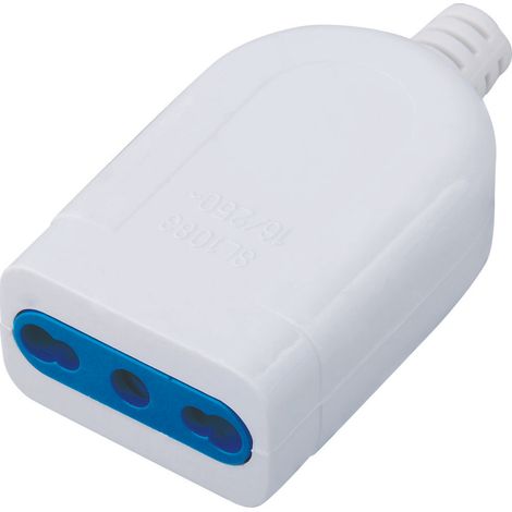 TECHLY Presa 2P+T 16A Bipasso Bianco (1/4)