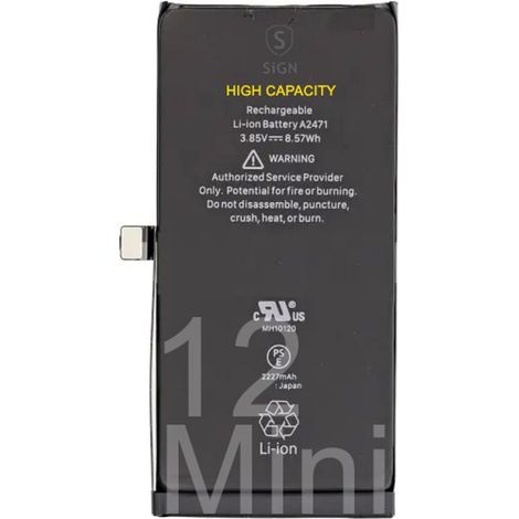 Bater a de alta capacidad para iPhone 12 Mini 2460 mAh