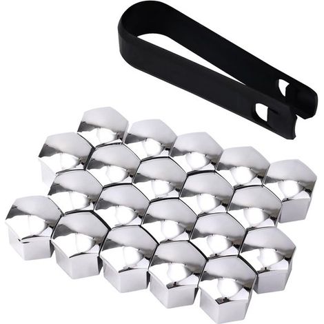 20 pezzi chiavi a bussola esagonali da 21 mm, chiavi a bussola per dadi ruota per auto con strumento di rimozione, copri bulloni ruota, accessori esterni per auto per il me (1/5)