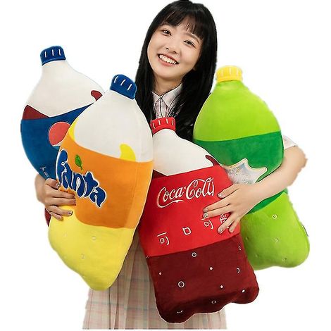 Filiyano-Coussin en peluche de 55 cm en forme de boisson gazeuse Coca-Cola Fanta, doux et moelleux, idéal comme cadeau. (1/5)