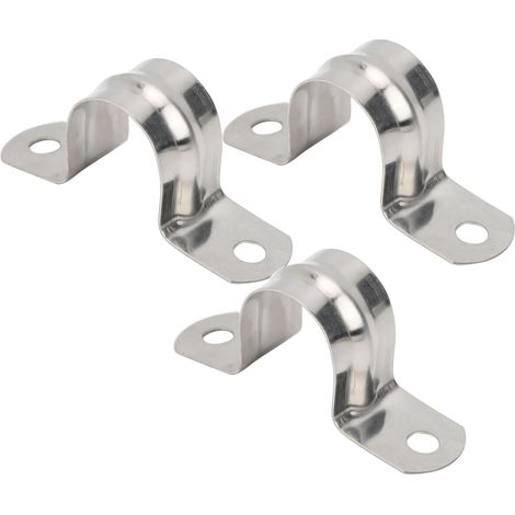 100 colliers de serrage en forme de U de 25 mm pour tubes pneumatiques, détachables, en acier inoxydable 304 (1/5)