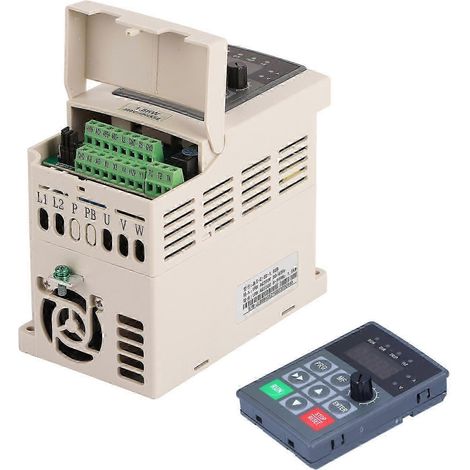 Variateur de fréquence monophasé 220V JLS-E-2S (1,5 kW), sortie avec commande PAM, régulateur de vitesse moteur, entraînement à fréquence variable, convertisseur de tension, usage industriel, contrôle (1/5)