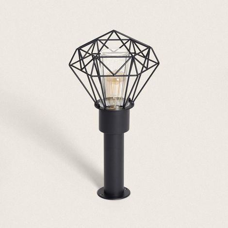 Lampioncino da Esterni 50cm Acciaio Inox Niamey Nero (1/5)
