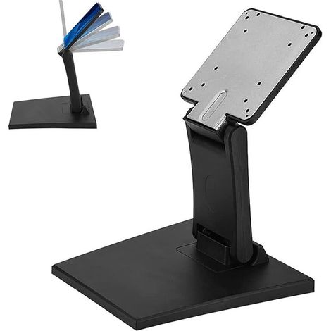 Soporte para monitor, soporte ajustable para monitores LCD/LED de 10 a 24 pulgadas, soporte de escritorio metálico plegable, compatible con VESA (75x75 mm, 100x100 mm). (1/5)