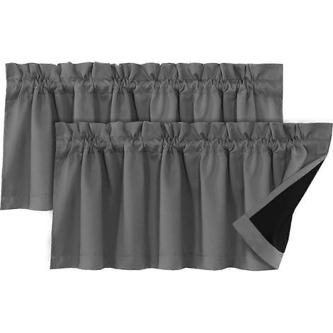 Lot de 2 rideaux occultants modernes et élégants, doublure noire unie, pour salon ou chambre, décoration intérieure KAESI(BR)