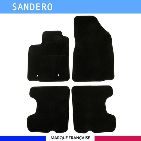 Tapis de voiture - Sur Mesure pour SANDERO (2007 - 2012) - 4 pièces - Tapis de sol antidérapant pour automobile (1/4)