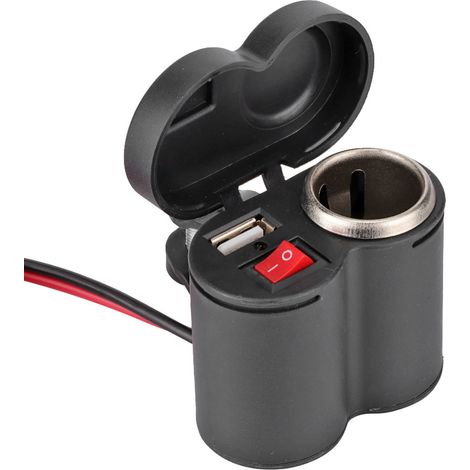 1x Adaptateur allume-cigare 12V USB pour moto, chargeur de téléphone universel GLF (1/5)