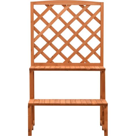 Maison Exclusive - Blumentreppe mit Rankgitter Orange 70x42x120cm