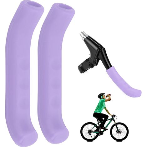 Protection de Poignée de Frein en Gel de Silicone, Couvre-Levier de Frein pour Vélo, Accessoire Cyclisme Violet