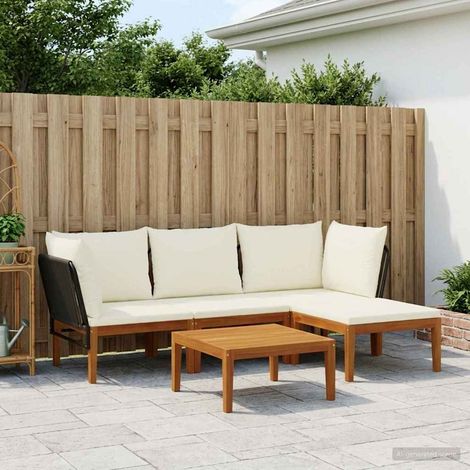 vidaXL 5 uds. Madera de Acacia Sólida y Cuerda Natural (1/5)