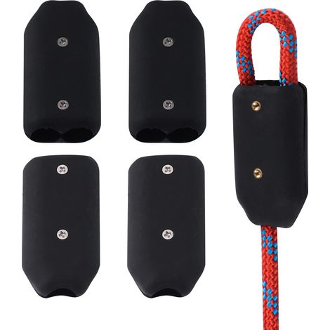 Fermacavi riutilizzabili, fermacavi neri, clip di connessione regolabili per organizzare cavi in nylon intrecciato, adatti per cavi da 11-12 mm, set da 4 (1/5)