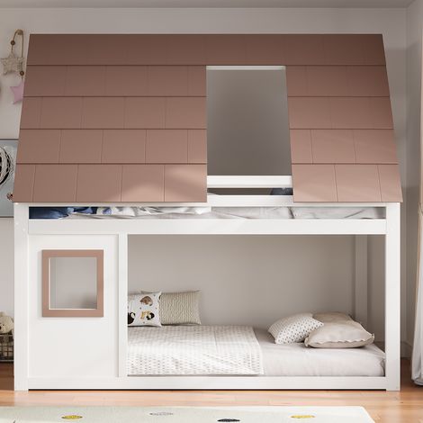 struttura letto 140x200 a castello con tetto OKMYHOME (1/5)