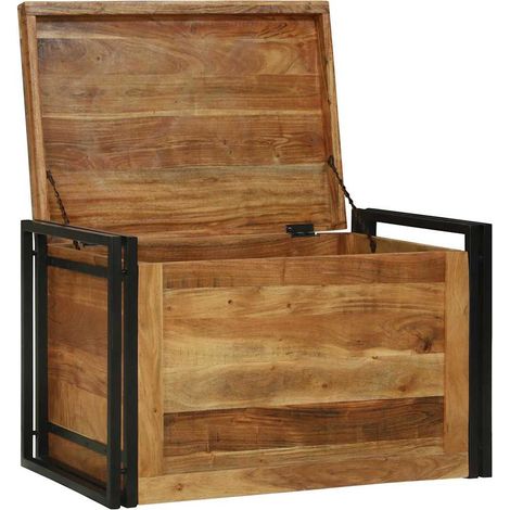 Maison Exclusive - Scatola di Stoccaggio Marrone e Nero 80 x 50 x 50 cm (1/5)