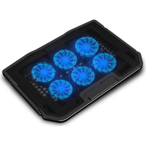 Ventilateur Refroidisseur PC Portable avec LED, Support Ordinateur Portable Double USB, Pad de Refroidissement pour Notebook 15-17 Pouces, Dissipateur Silencieux (1/5)
