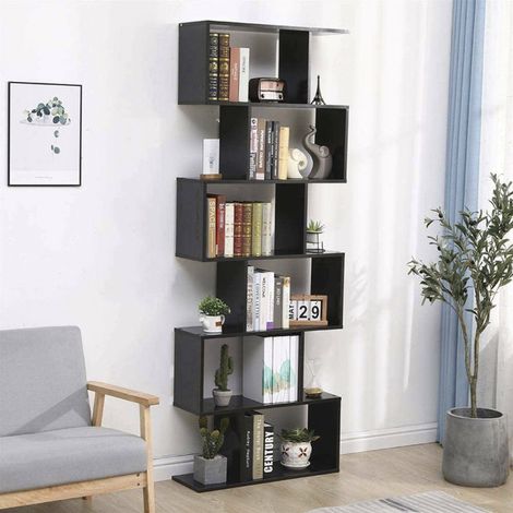 Dmora - Estante para libros Dgiovan, Mueble con baldas, Biblioteca Office, 100% Made in Italy, cm 80x25h192, Fresno Gris (1/5)