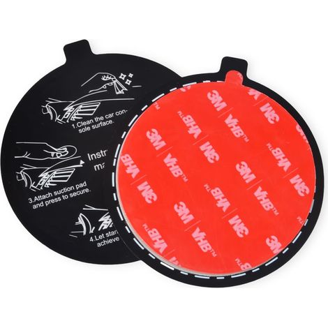 Disque de Montage pour Tableau de Bord – 78 mm– Disque adhésif pour Support Ventouse – Compatible avec Support téléphone Radio Voiture et dashcam Pare-Brise (2) (1/5)