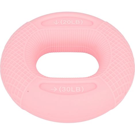 Anneau de musculation en silicone rose, 20-30lb, renforce les doigts et soulage le stress, grip circulaire antidérapant, idéal pour la main. (1/5)