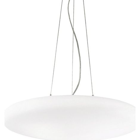 Sospensione Moderna Smarties Vetro Bianco 3 Luci E27 D42Cm