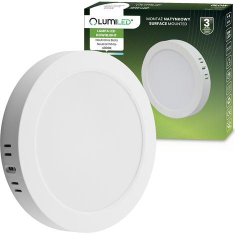 Plafonnier LED rond 18 W, 4000 K, blanc éclatant, LUMILED (1/5)