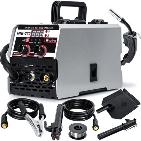 Poste de soudage,Soudeur MIG 3 en 1 Soudeur MIG Inverter, soudeur MIG à écran digital LED, soudeur MIG TIG, soudeur MIG sans gaz, soudeur multi-processus (1/5)