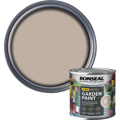 Ronseal 37596 Garden Paint Warm Stone 250ml Exterior Outdoor Wood Shed Metal (1/5)