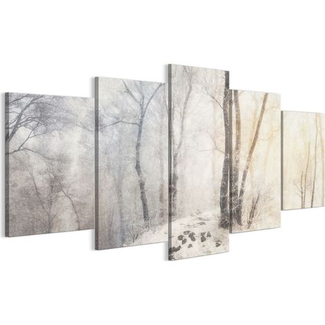 Quadro su tela italiana 100 x 50 cm pentattico - stile classico - natura Quadro su tela italiana 150 x 75 cm pentattico - stile classico - natura (1/5)