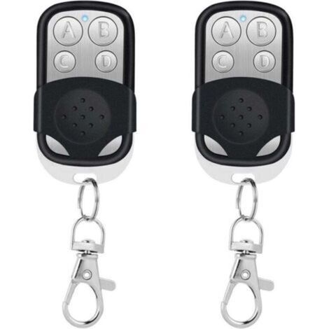 Telecomando universale per cancelli, confezione da 2 telecomandi wireless universali per porte da garage, compatibile con codice rolling a 433,92 MHz, telecomando a 4 pulsanti per cancelli, porte da g (1/4)