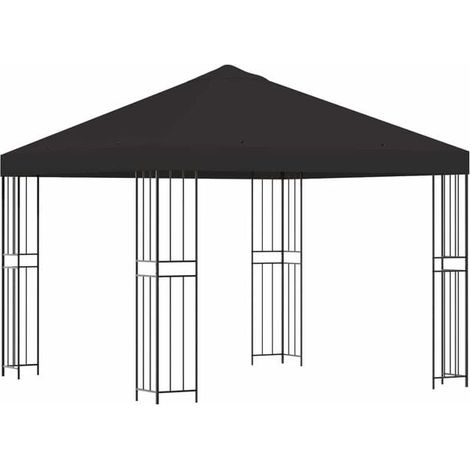 Gazebo de 3 mètres de haut, couleur anthracite, en fibre de polyester et acier, 190 g/m² (1/5)