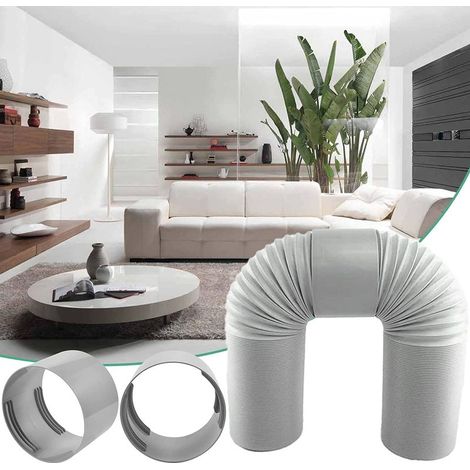 Adaptateur d'évacuation de climatisation, tuyau de raccordement et rallonge d'évacuation pour climatiseur portable (B-130 mm)-AquaForge (1/5)