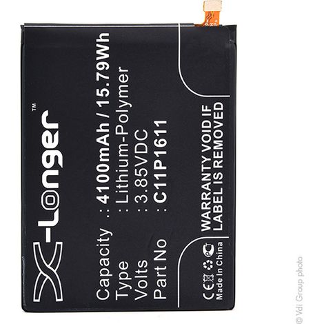 NX - Batterie téléphone, smartphone, GSM pour Asus 3.85V 4100mAh - C11P16110B200-023000 (1/3)