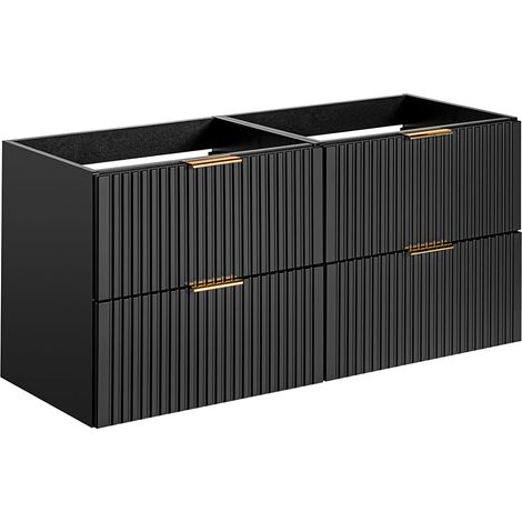 Mobile bagno senza lavabo Adriel nero opaco 120cm (1/5)