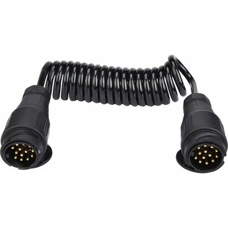 Adaptateur de connecteur de câble 13 broches – Longueur 3 m – Matériau plastique et laiton – Pour remorques et caravanes européennes (1/5)