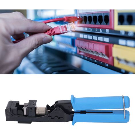 Prise facile à utiliser - outil de terminaison rapide à angle de 90° - compatible uniquement avec les prises trapézoïdales RJ45 CAT6/5e et CAT6A à angle de 90° d'Everest Media. (1/5)