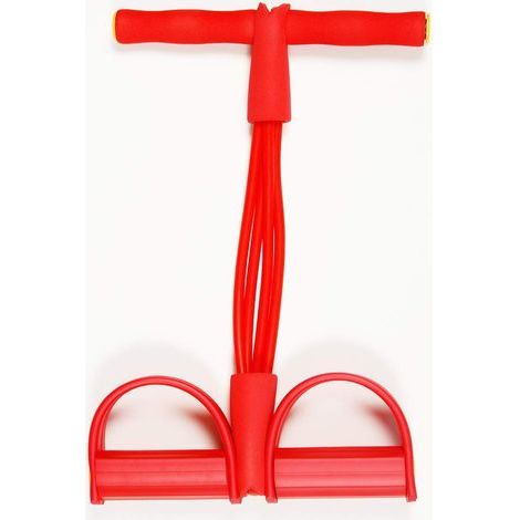 Abdominal Fitness Rally Pedal Puller Sit-up Trainer, Latex Pull Rope Echipament de fitness Abdominal Exerciser Sport Rope cu patru picioare (roșu) (1/5)