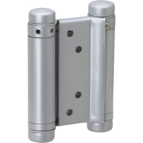 Meister 311336 - Cardine per porta apribile nei due sensi, 75 mm, argento