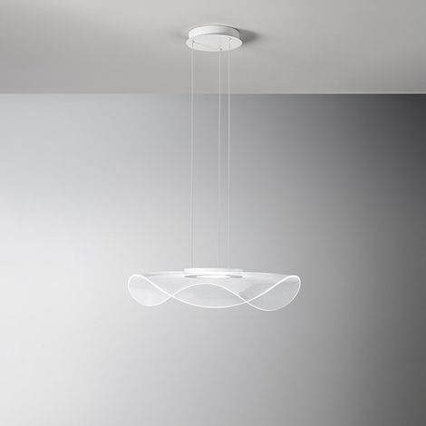 Sospensione Moderna Medusa Metallo Bianco Acrilico Led 45W 3000K (1/3)