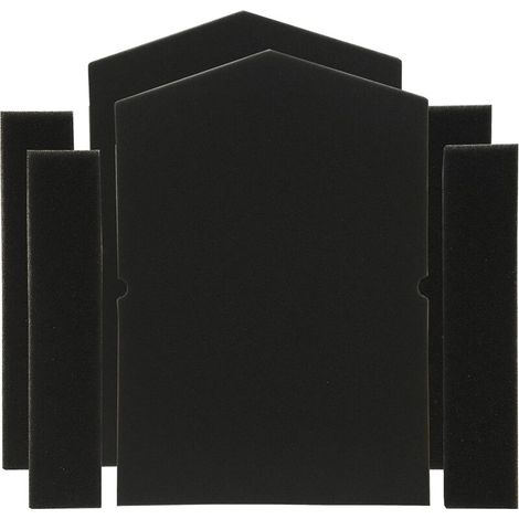 Set mit 2 dreiteiligen Schwammfiltern, Premium-Schwammfilter kompatibel mit Miele Wäschetrocknern (schwarz, 6057930, 9688381)