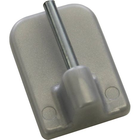Gardinia Klebehaken silber matt, Höhe 11 mm, 4 Stück Vitragestangen (1/2)