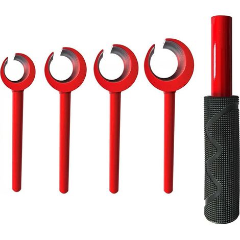 Clé de réglage de charnière avec poignée, outil de réparation de cintreuse d'espaces de porte 14mm 18mm 23mm 25mm trou intérieur 4 pièces