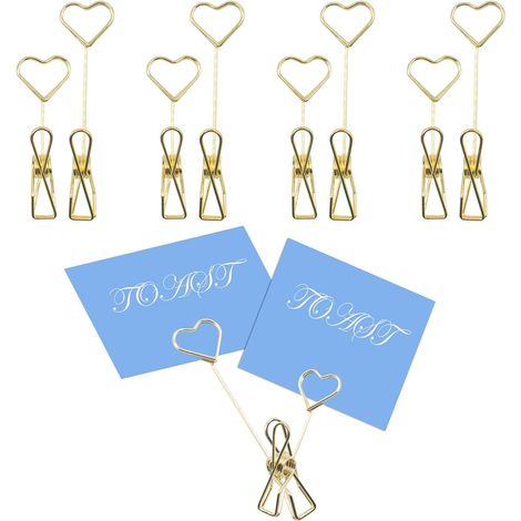CCYKXA10 Pièces Porte Étiquette de Prix Clips Clip porte-panneau en métal Pince à double extrémité Support de carte pour mémo, photo, étiquettes