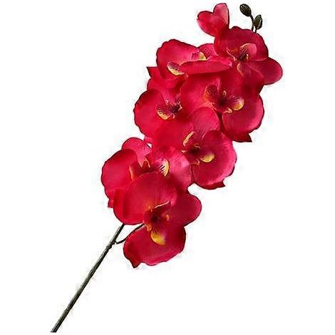 Orchidées artificielles papillon de nuit, fleurs en soie réalistes, décoration pour mariage, fête, maison ou bureaurose rouge (1/5)
