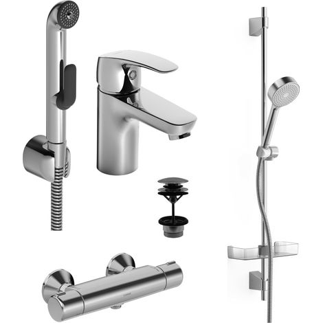 Hansa 45520080 Ensemble de robinets de salle de bain HANSAPINTO (1/2)
