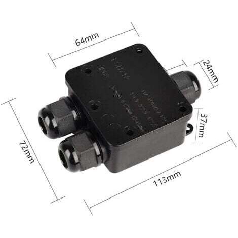 NALOOKAMIC  Lot de 2 boîtes de jonction étanches IP68 pour câbles électriques extérieurs  connecteurs de câbles électriques extérieurs à 2 voies.