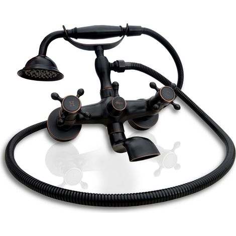 GRIFO DE BAÑERA RETRO DE LIMPIEZA NEGRO SKU REA-B0224 (1/5)